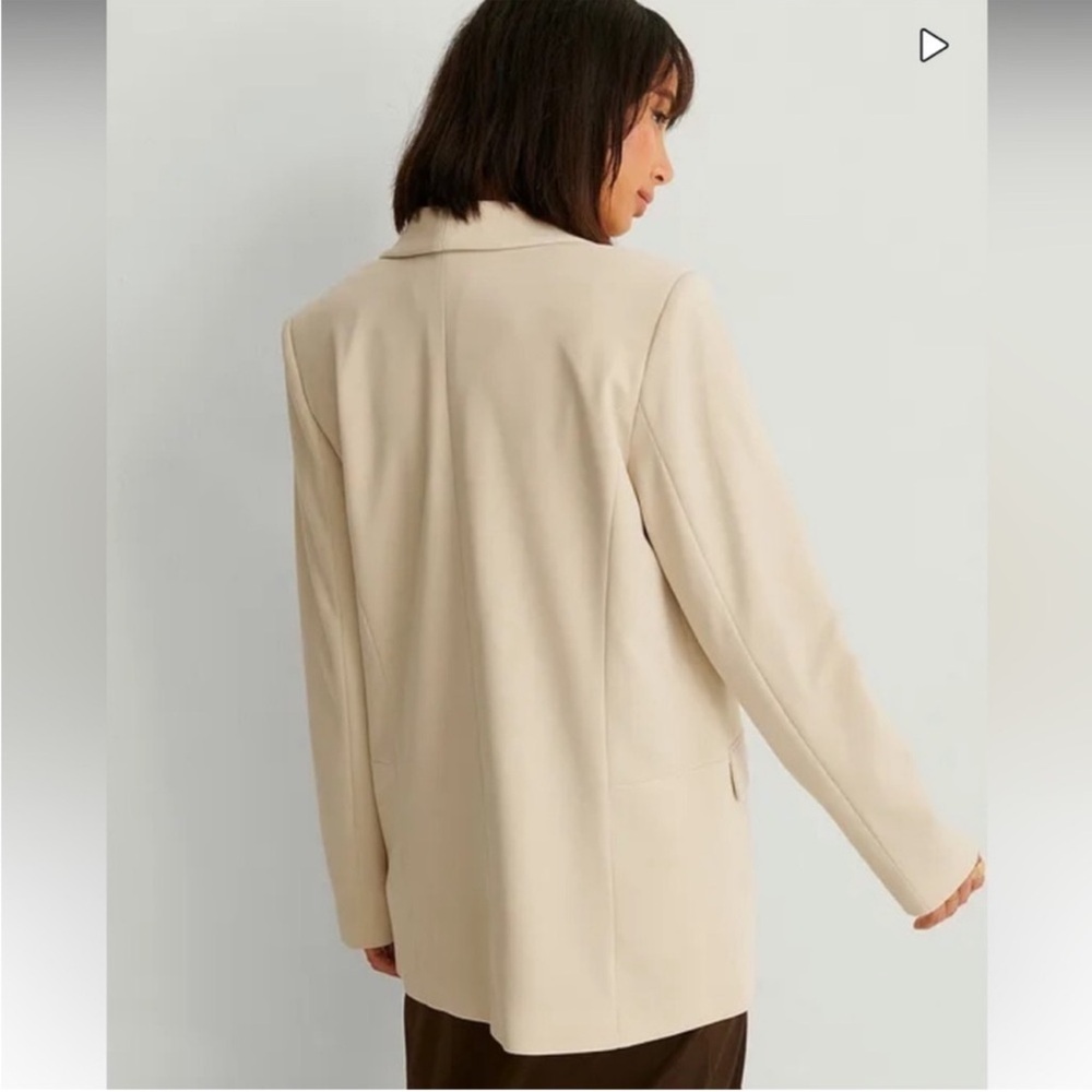 NWT NA-KD Beige Original Blazer Oversized size XS - Picture 2 of 8